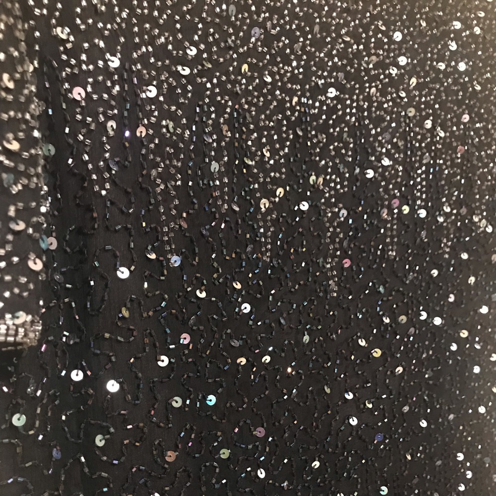 Black and silver sequin Stenay Vintage top Size S - Picture 4 of 8